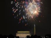 English: fireworks seen across the at Washington, D.C., USA.