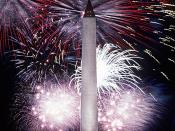 A Fourth of July fireworks display at the Washington Monument. Location: WASHINGTON, DISTRICT OF COLUMBIA (DC) UNITED STATES OF AMERICA (USA)