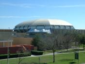The USF Sun Dome, where many sporting and live entertainment events are held.