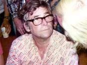 Gene Roddenberry listening to fans after his lecture at the Student Union of the University of Texas at Austin, Austin, Texas, United States.
