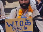 English: Man with turban at farmers rally against the World Trade Organisation (WTO), Bhopal, India. Français : Homme avec turban, manifestation d'agriculteurs contre l'Organisation Mondiale du Commerce (OMC), Bhopal, Inde.