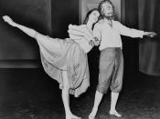 Suzanne Farrell and George Balanchine dancing in a segment of 