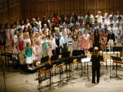 English: School Choir of an Elementary School in the United States Deutsch: Schulchor einer Grundschule in den Vereinigten Staaten, mit Kindern der 4. und. 5. Klasse
