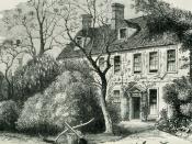 English: Engraving of the vicarage at Olney where John Newton spent his first years as a minister.
