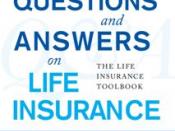 English: Cover of book, Questions and Answers on Life Insurance, by Tony (Anthony) Steuer.