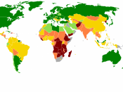 Percentage of national population suffering from malnutrition, according to United Nations statistics.