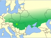 The Hunnic Empire ---- Attila's imperial capital (approximate) Attila's empire (approximate) Non-Hunnic Regions