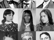 English: Collage of Cherokee men and women from public domain sources.