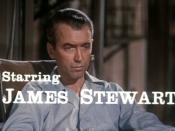 Cropped screenshot of James Stewart from the trailer for the film Rear Window