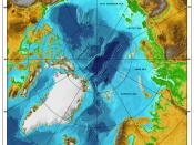 Bathymetric/topographic map of the Arctic Ocean and the surrounding islands
