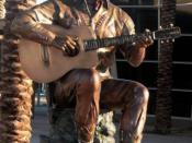 English: Public Statue of Gene Autry on N. Gene Autry Trail, Palm Springs, California, U.S.A.