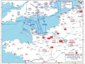 Allied invasion plans and german positions in the Normandy.