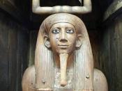 English: Ka statue of Horawibra - (Pharaoh Hor) Egyptian Museum, Cairo. Main floor - gallery 11. Wood: height 170 cm, width 27 cm. JE 30948 - CG 259.