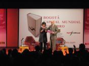 Bogota,Capital Mundial del Libro. teatro Jorge Eliecer Gaitan con Jose Saramago