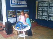 Raley and Blaize selling Girl Scout Cookies