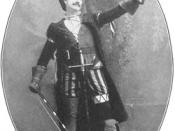 John Drew, a famous American actor, playing the part of Petruchio from The Taming of the Shrew.