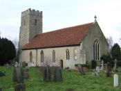 English: Church of St Mary Magdalene in Westerfield, Suffolk, England. A Grade I listed medieval church.