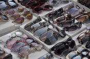 English: A range of sunglasses with different lense colors, for sale in Manhattan, NY
