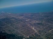 English: south to north view of chicagoland area