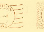 English: Meter stamp catalog image, Great Britain type B2B