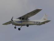 English: A 1999-built Cessna 172S registered G-UFCB at the Royal International Air Tattoo (RIAT) 2007 at RAF Fairford, England.