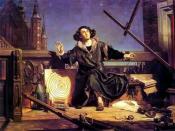 Astronomer Copernicus, conversation with God.