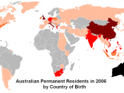 Countries of Birth of Australian estimated resident population in 2006