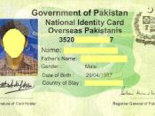 Pakistani Identity Card