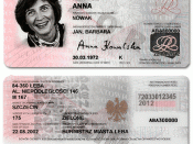 Polish identity card (specimen)- data are faked