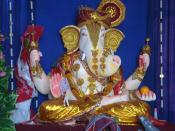 English: Statue of Lord ganesha in a hindu temple
