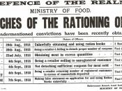 A British government leaflet describing various penalties given out to people breaching the wartime rationing legislation.