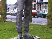 English: A statue of Rupert Brooke in his birth town of Rugby. Photo by G-Man Jan 2005.