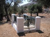 Grave of Rupert Brooke on the Greek island of Skyros