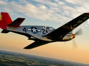 English: The P-51 Mustang flown by the Red Tail Project