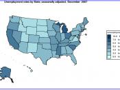 English: Unemployment map produced by the Bureau of Labor Statistics website