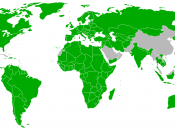 A map of the parties to the International Covenant on Civil and Political Rights, as compiled from the OHCHR's ratification list.