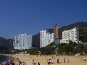 Distant view of The Repulse Bay, from Repulse Bay Beach.