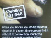 English: Smoking warning on a packet of cigarettes, Australia
