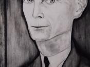 English: Portrait on wood panel of Irish writer Samuel Beckett. Painted by Reginald Gray from life in Paris 1961.