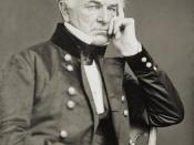 English: Gen. Ethan A. Hitchcock, three-quarter length portrait, seated in chair, facing right
