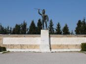 Public monument of King Leonidas and the 300 Spartans at Thermopylae.