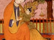 Virgin Mary and Jesus, old Persian miniature. In Islam, they are called Maryam and Isa. NOTE: See discussion page before using
