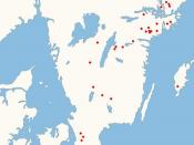 Viking runestone distrubution map