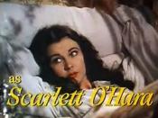 Cropped screenshot of Vivien Leigh from the trailer for the film Gone with the Wind