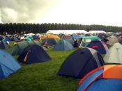 Tents at the camping site at the Lowlands festival, the Netherlands.