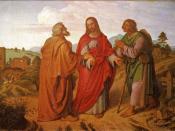 The Road to Emmaus appearance, based on Luke 24:13-32, painted by Joseph von Führich, 1830.