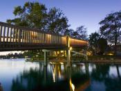 Bridge across North Lake, Woodbridge, Irvine, California
