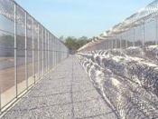 English: Concertina razor wire at a prison