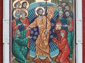 English: Icon showing the Resurrection of Jesus, at the inner side of the Resurrection Gate to the Red Square, Moscow