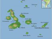 Map of Galapagos Islands (Ecuador, South America)